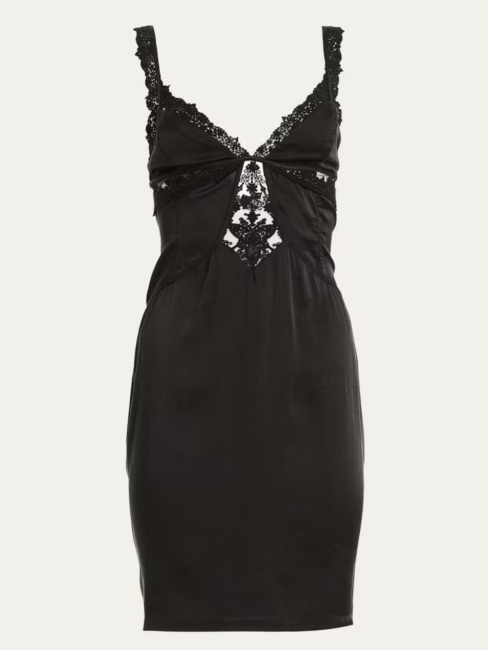 Secret Mission Rebel Mini Silk Lace Slip Dress